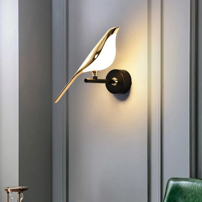 Chrome Raven - Chique design chrome LED wandlamp zilver goud