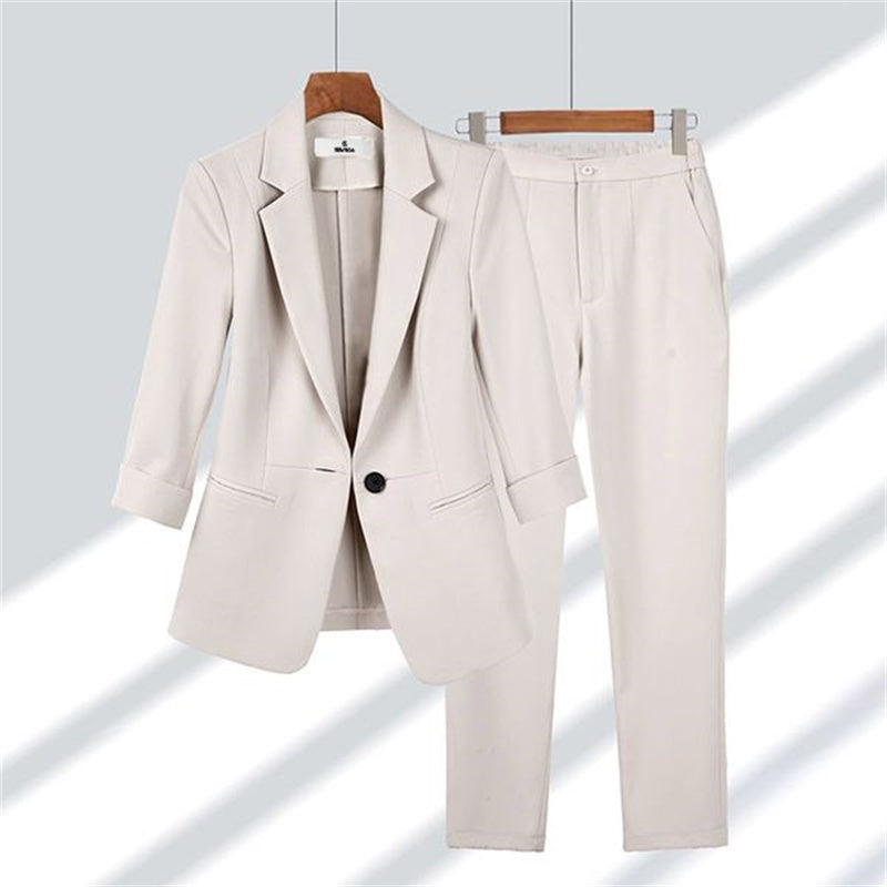 Eleonora - Tweedelige vrolijke smart casual set met blazer en broek