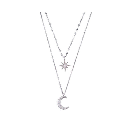 Damesketting met dubbele laag en maan- en sterhanger