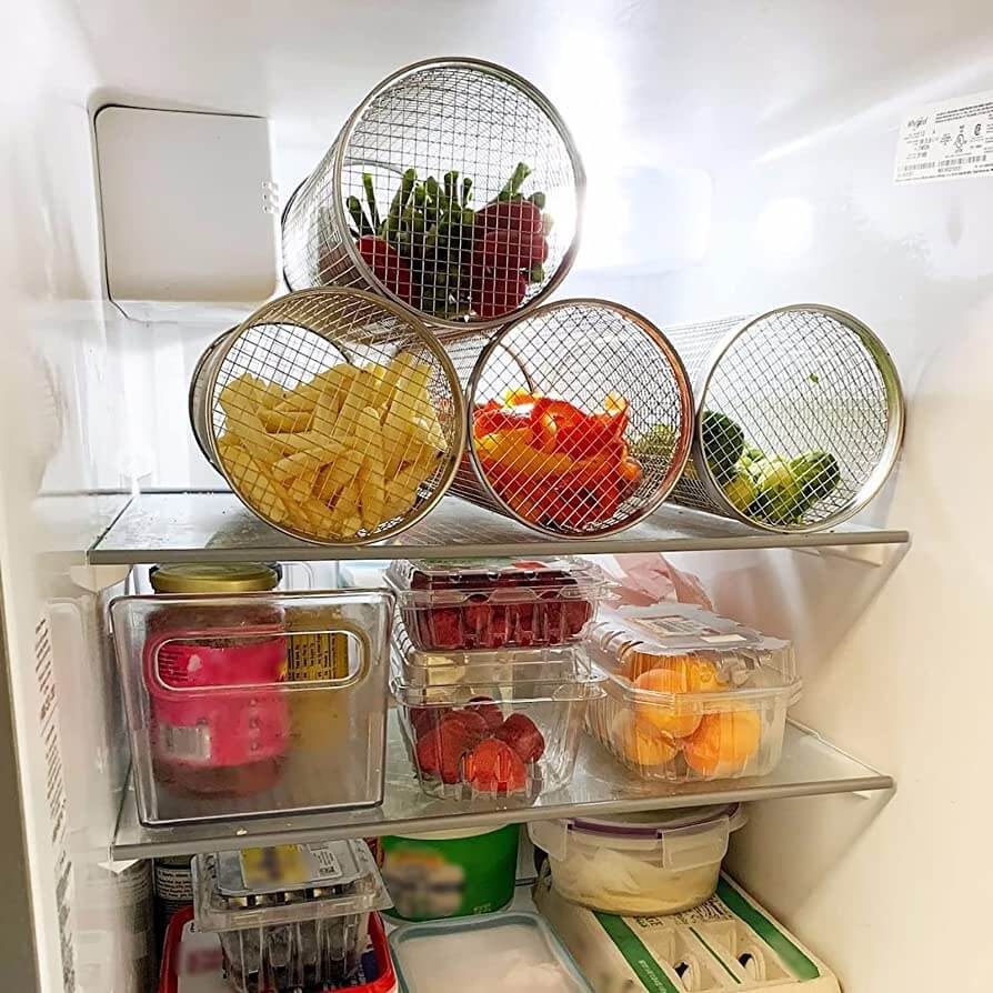 Roterende BBQ-mand voor kleine ingrediënten 2 stuks