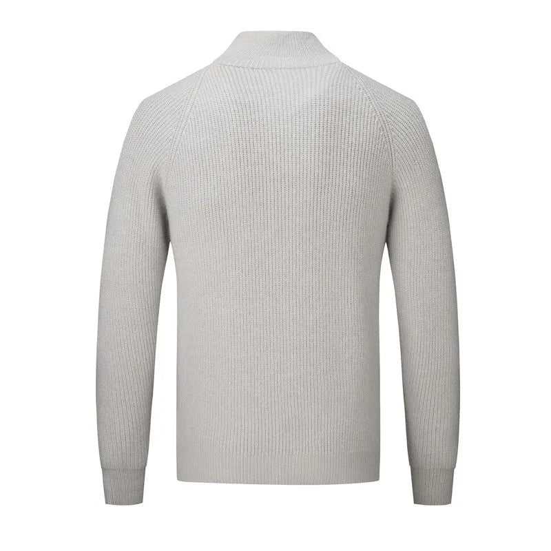 Leighton - Heren sweater met volledige rits