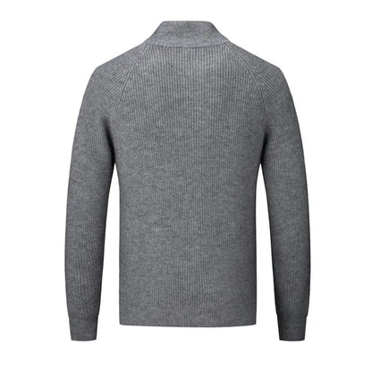 Leighton - Heren sweater met volledige rits