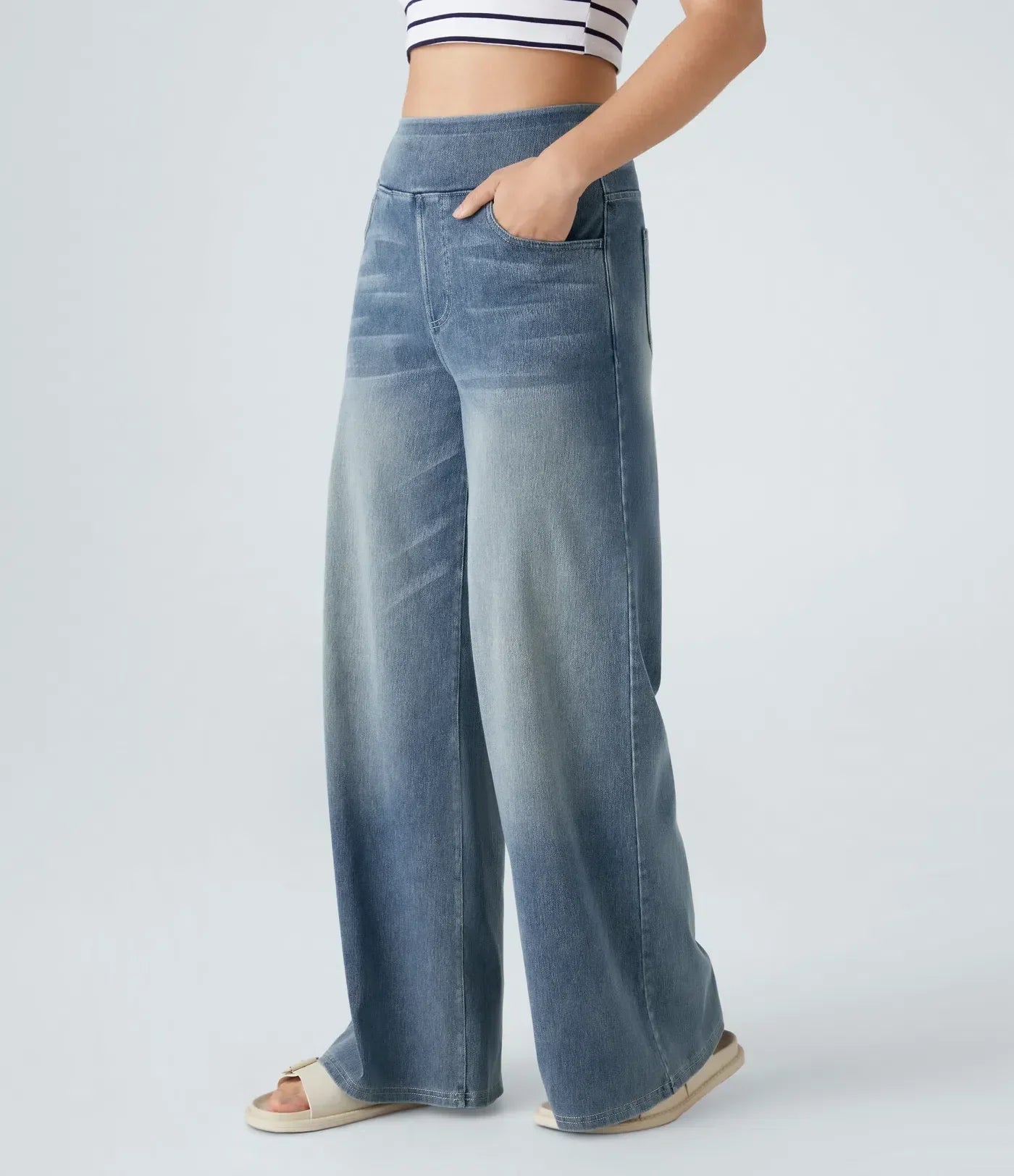 Lorena - Stretchy jeans met elastische tailleband