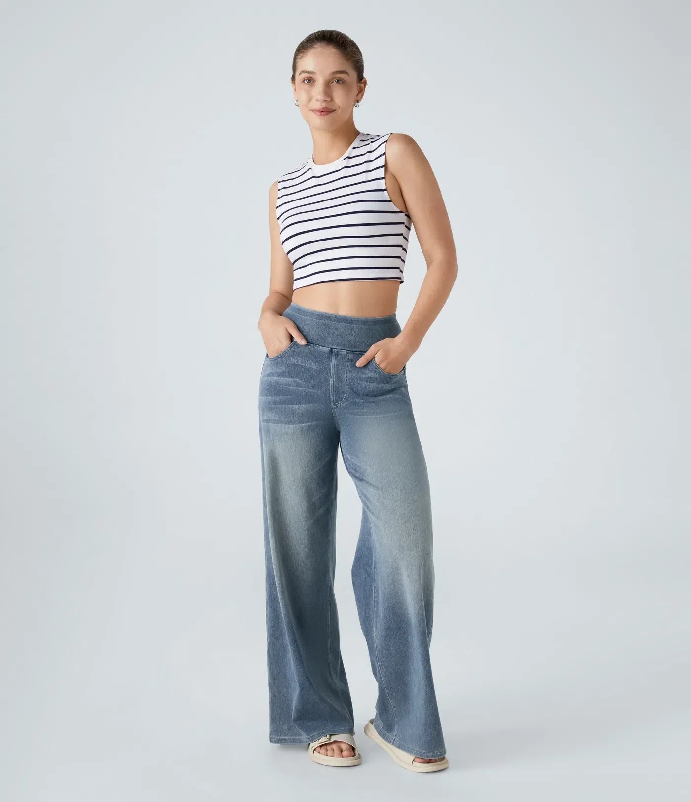Lorena - Stretchy jeans met elastische tailleband