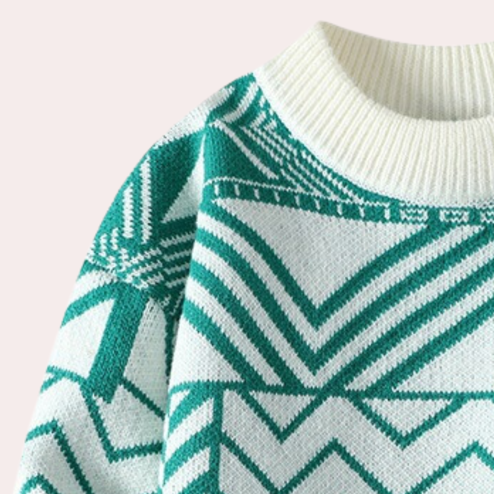 Yarrow | Gebreide Trui met Geometrisch Patroon