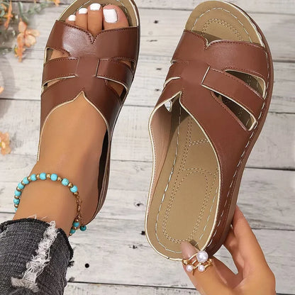 Hedwig -Dames slippers met uitgesneden band