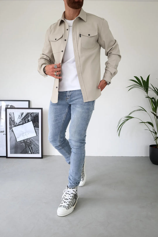 Lando - Button-up denim overhemdjack