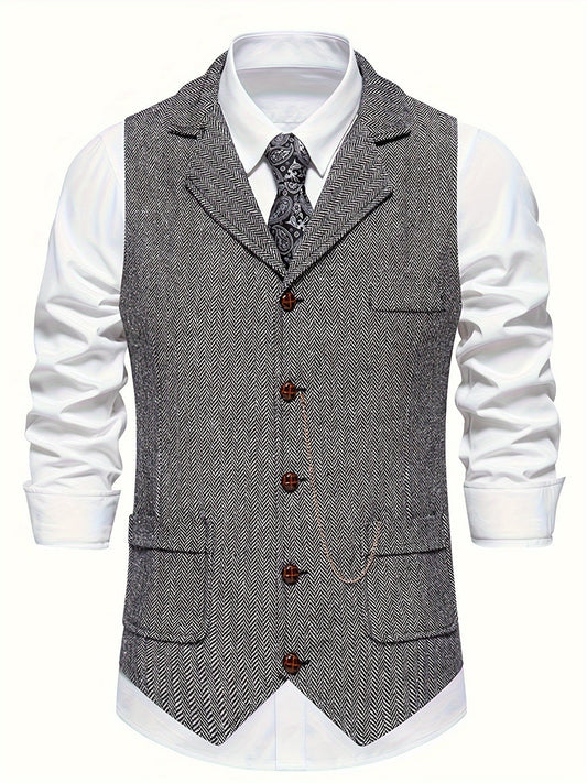 Asuma - Klassiek tweed herenvest