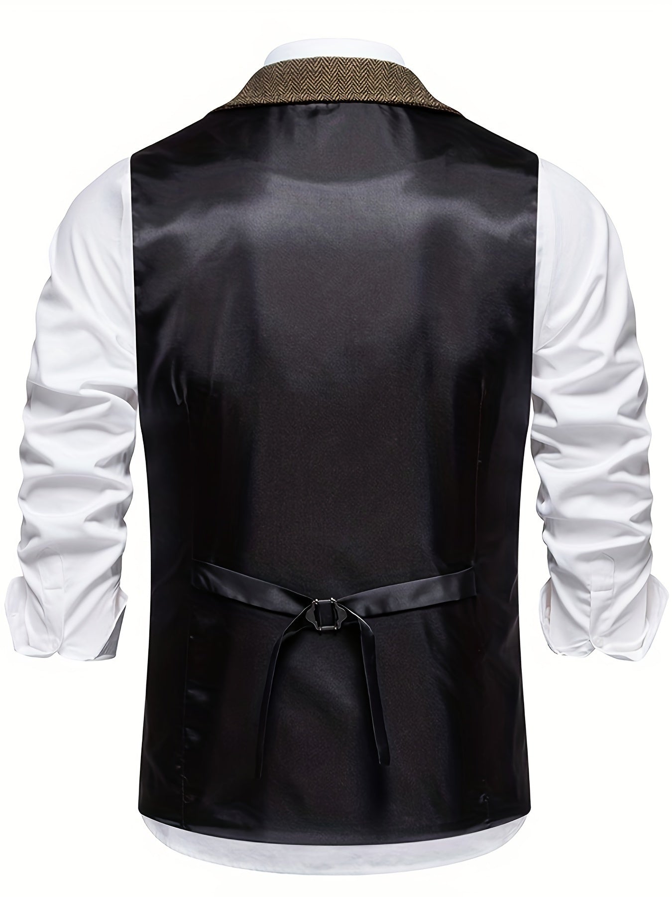 Archie – Heren gilet in visgraatmotief voor formele outfits