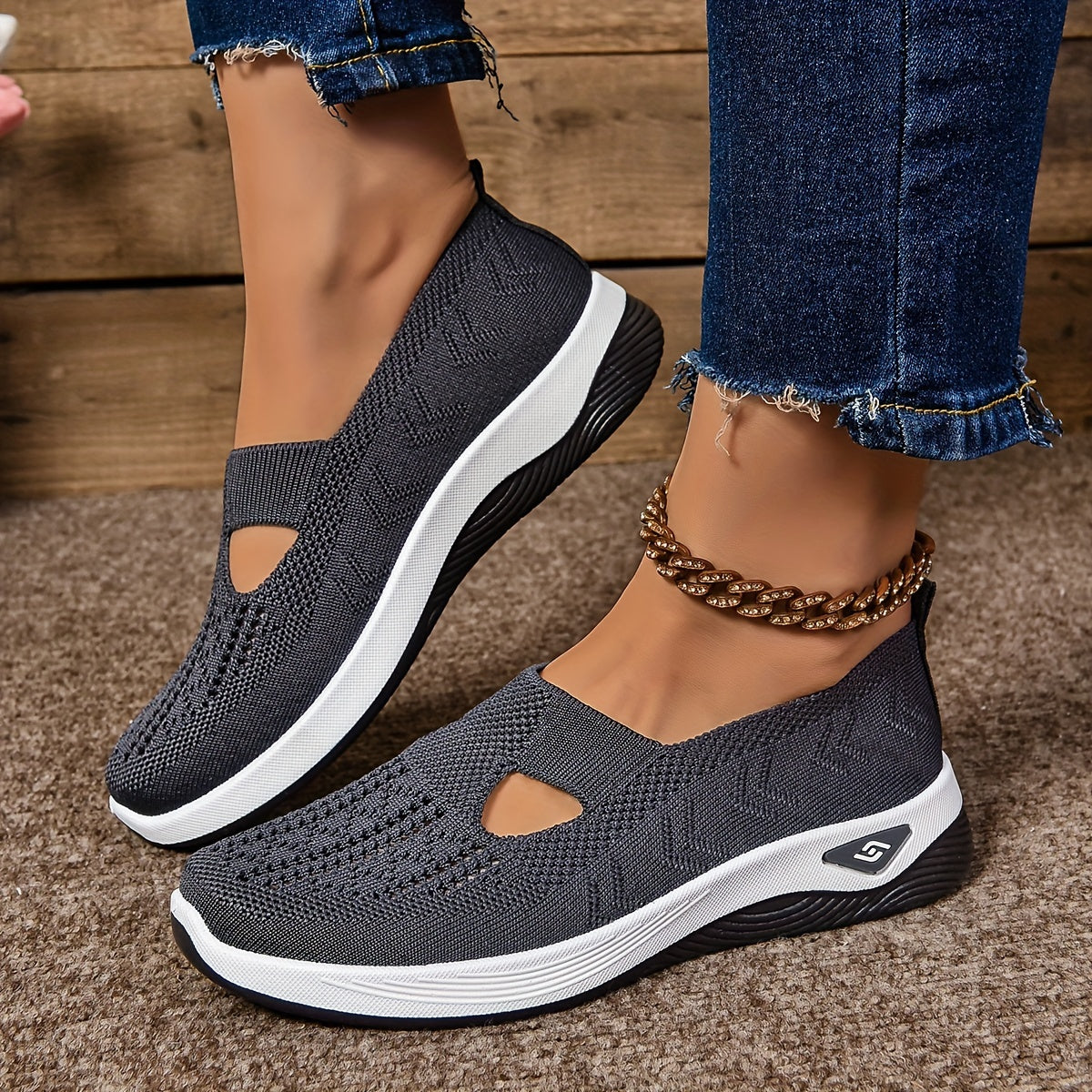 Serilda - Luchtige slip-on sneakers met sleehak voor dames