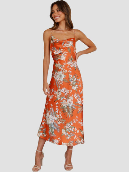 Bathilda - Mouwloze maxi zomerjurk met bloemenprint