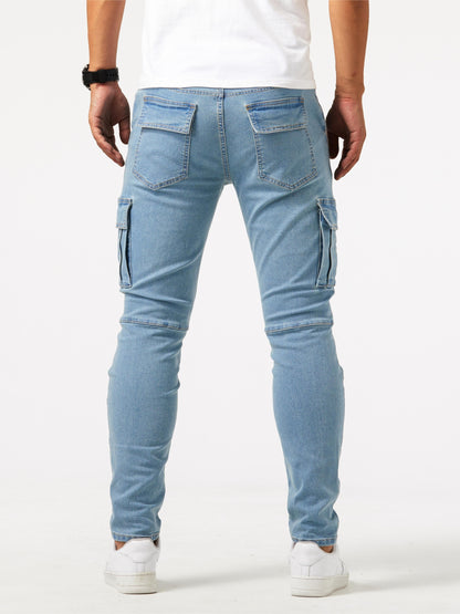 Julio - Streetstyle High Stretch Cargo Jeans voor Mannen met Meerdere Zakken