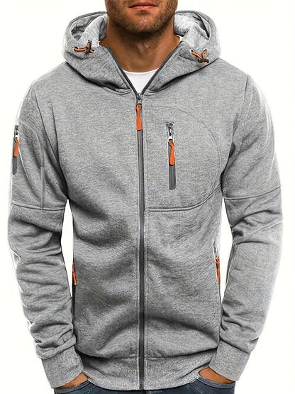 Pablo - Zip-up hoodie met verstelbare capuchon en ritszakken