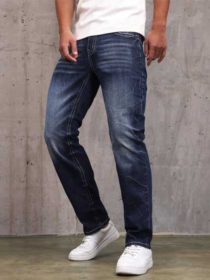 Heren Denim Normale Pasvorm Stretch Jeans - Ethan