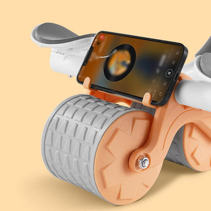 Ab roller met dubbele wielen en armsteunen