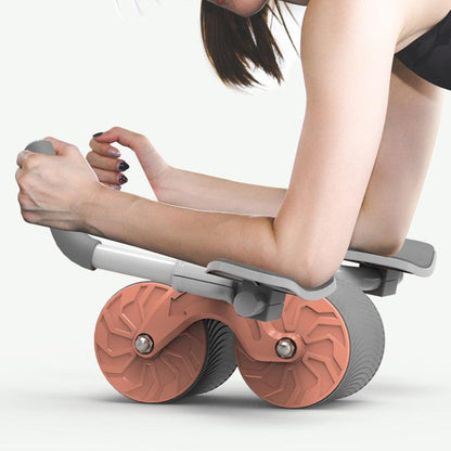 Ab roller met dubbele wielen en armsteunen