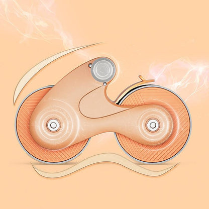 Ab roller met dubbele wielen en armsteunen