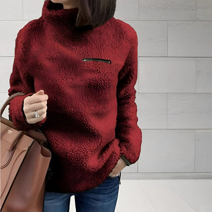 Micka - Fleece pullover met hoge kraag voor dames