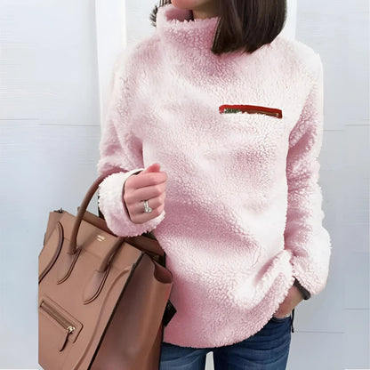 Micka - Fleece pullover met hoge kraag voor dames