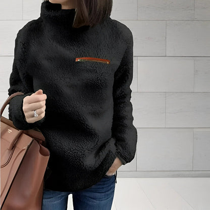 Micka - Fleece pullover met hoge kraag voor dames