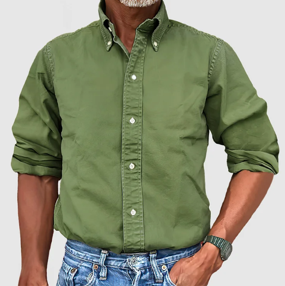 Edwin - Heren overhemd met knoopsluiting en casual fit