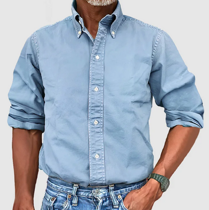 Edwin - Heren overhemd met knoopsluiting en casual fit