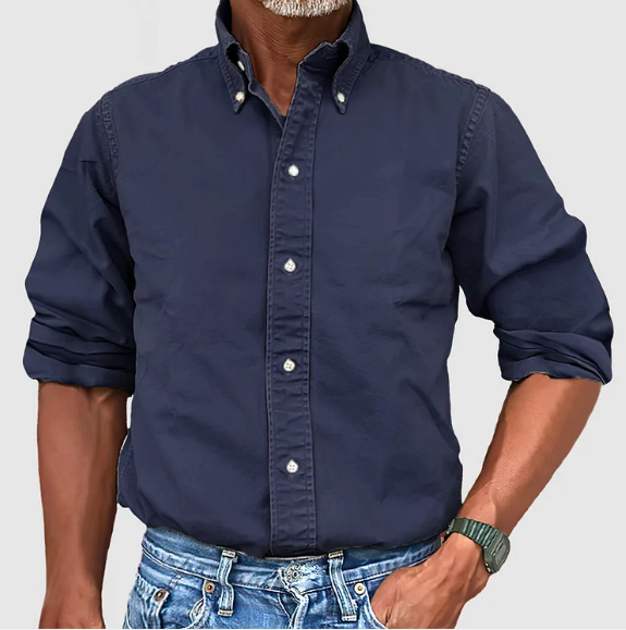 Edwin - Heren overhemd met knoopsluiting en casual fit