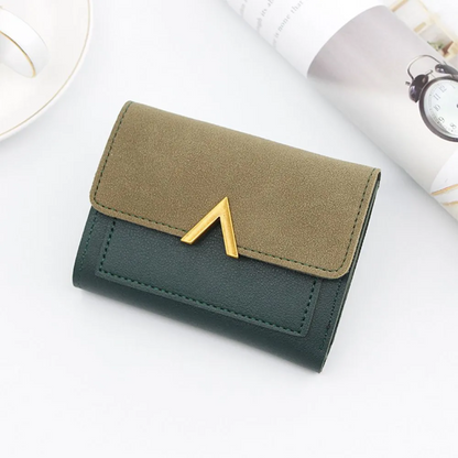 Minimalistische compacte leren mini portemonnee