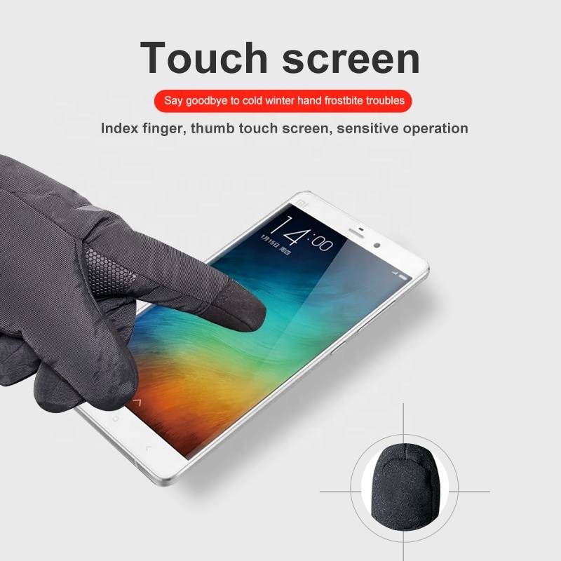 Verwarmde winterhandschoenen met touchscreen-compatibiliteit