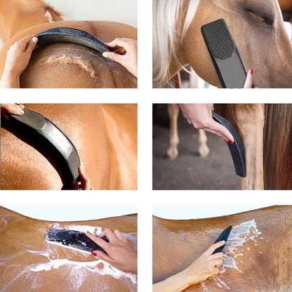 NobleShine | 6-in-1 paardenborstel - Ultieme verzorging voor jouw paard