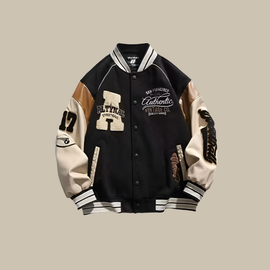 Vintage baseball jack trendy oversized jas - Norman