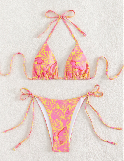 Justyna - Dames bikini met strikdetail