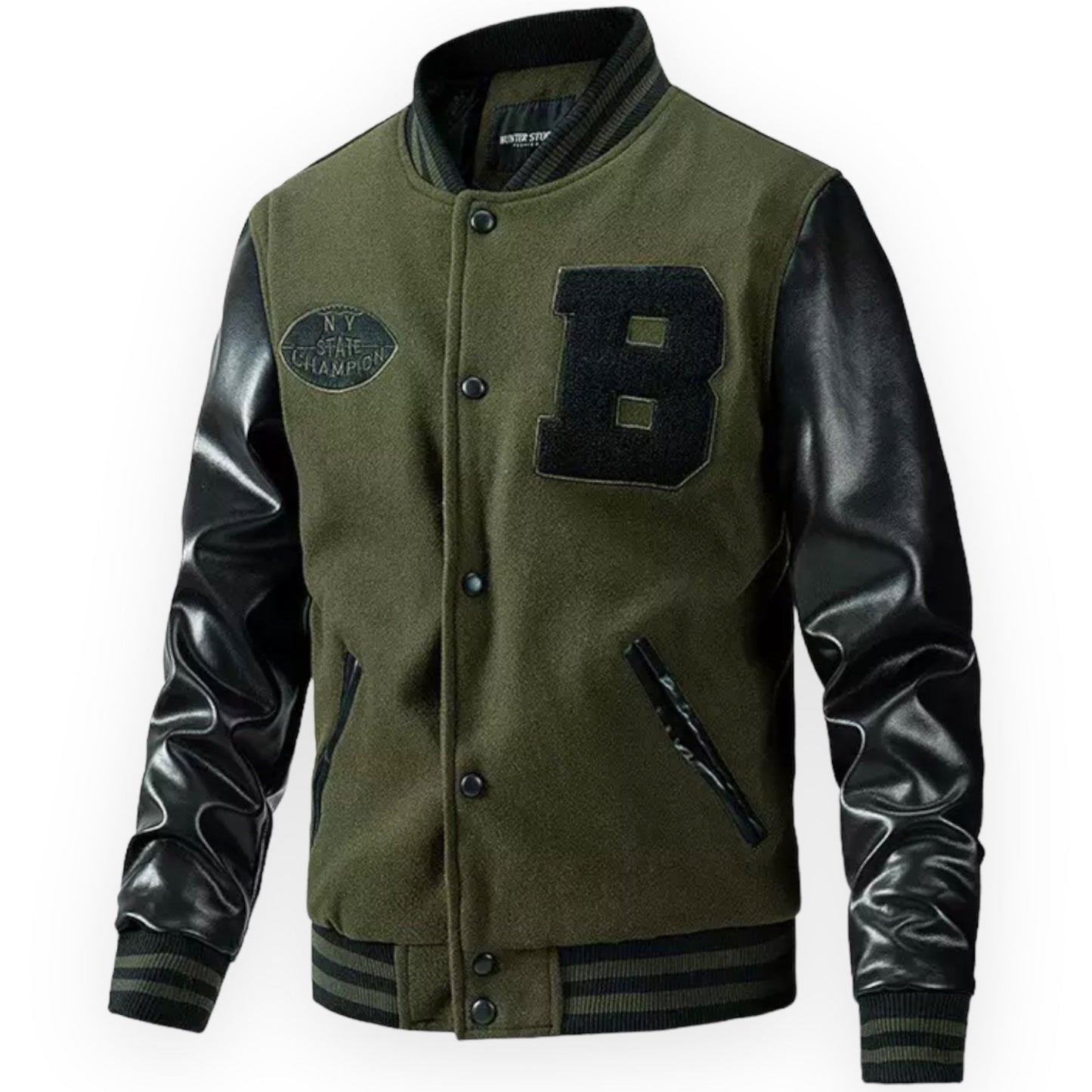 Hollis - Casual “B” patch varsity-jasje