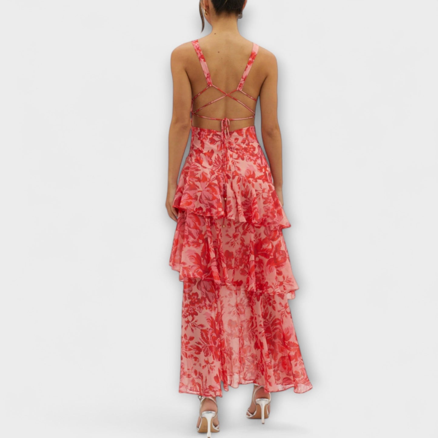 Alexandra - Zomerse maxi jurk met diepe v-hals voor dames