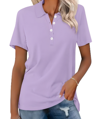 Donata - Casual damespolo met korte mouwen