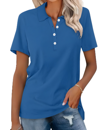 Donata - Casual damespolo met korte mouwen
