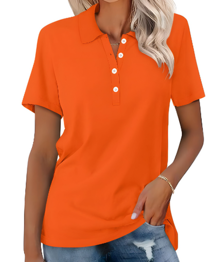 Donata - Casual damespolo met korte mouwen