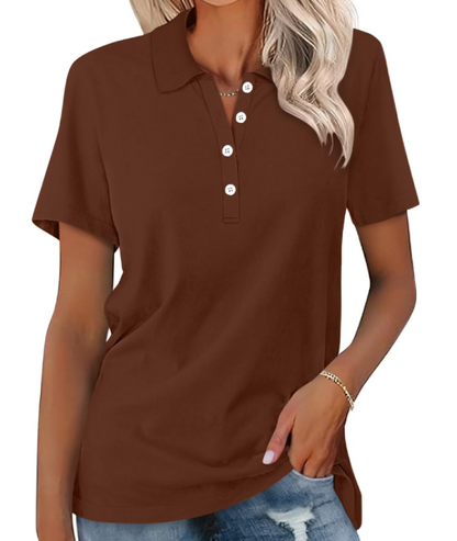 Donata - Casual damespolo met korte mouwen