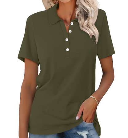Donata - Casual damespolo met korte mouwen