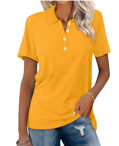 Donata - Casual damespolo met korte mouwen