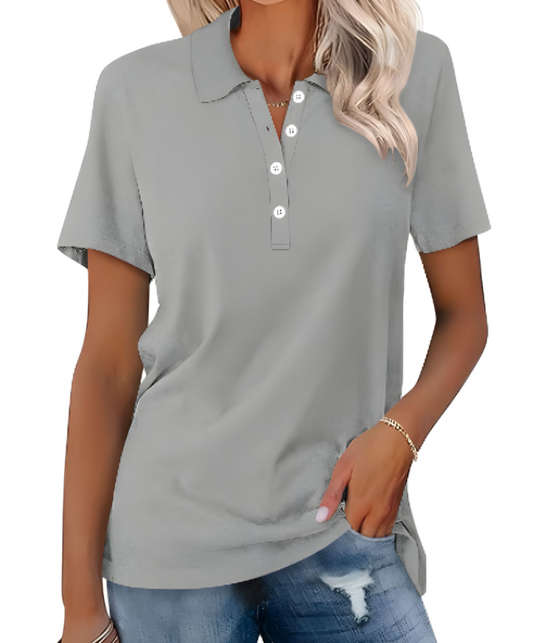Donata - Casual damespolo met korte mouwen