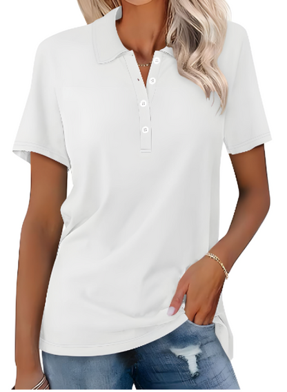 Donata - Casual damespolo met korte mouwen