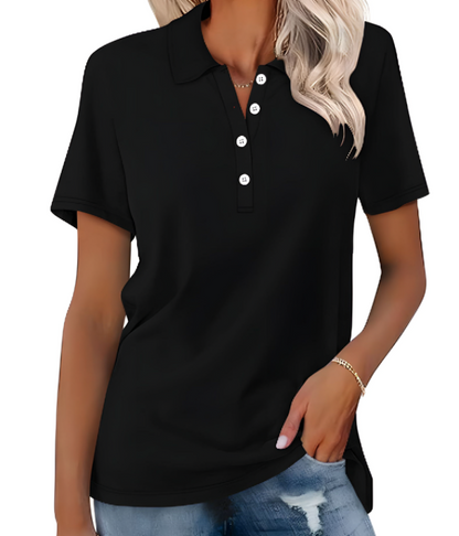 Donata - Casual damespolo met korte mouwen