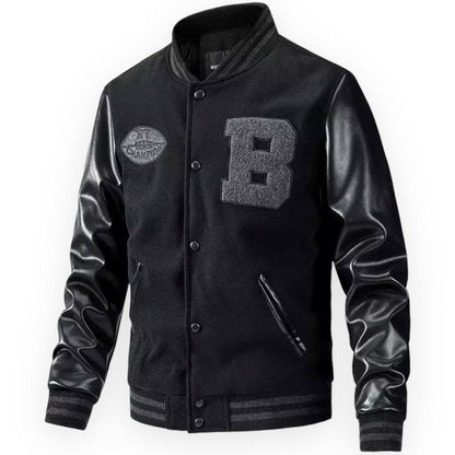 Hollis - Casual “B” patch varsity-jasje