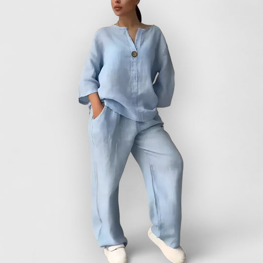 Concepcion - Dames co-ord set met losse tuniek en wijde broek