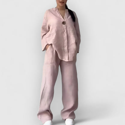 Concepcion - Dames co-ord set met losse tuniek en wijde broek