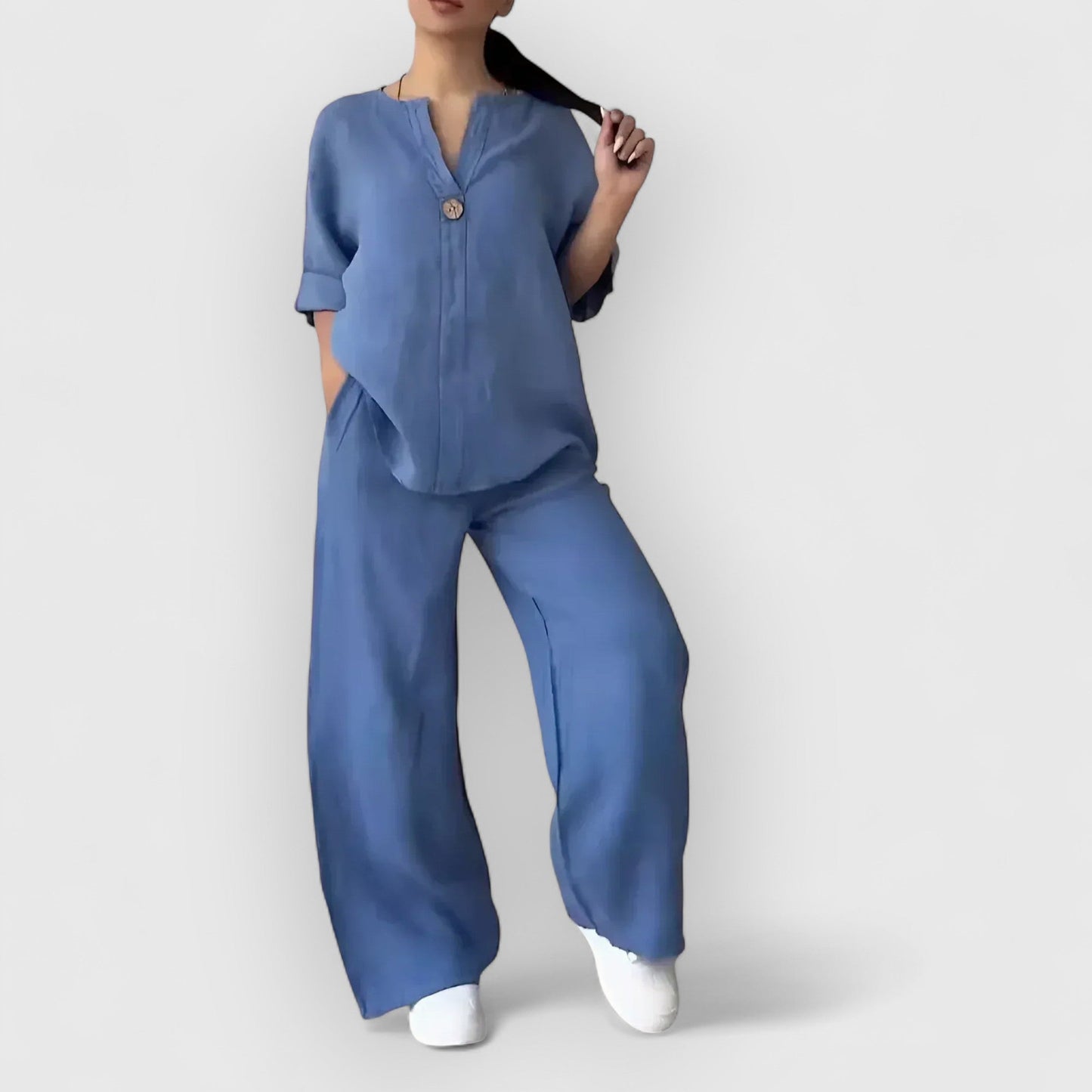 Concepcion - Dames co-ord set met losse tuniek en wijde broek