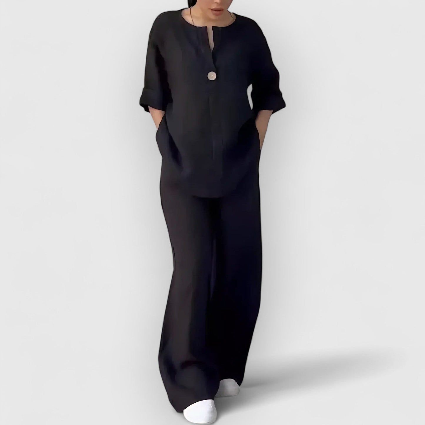 Concepcion - Dames co-ord set met losse tuniek en wijde broek