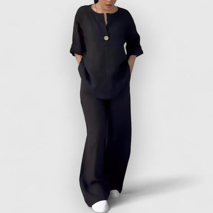 Concepcion - Dames co-ord set met losse tuniek en wijde broek
