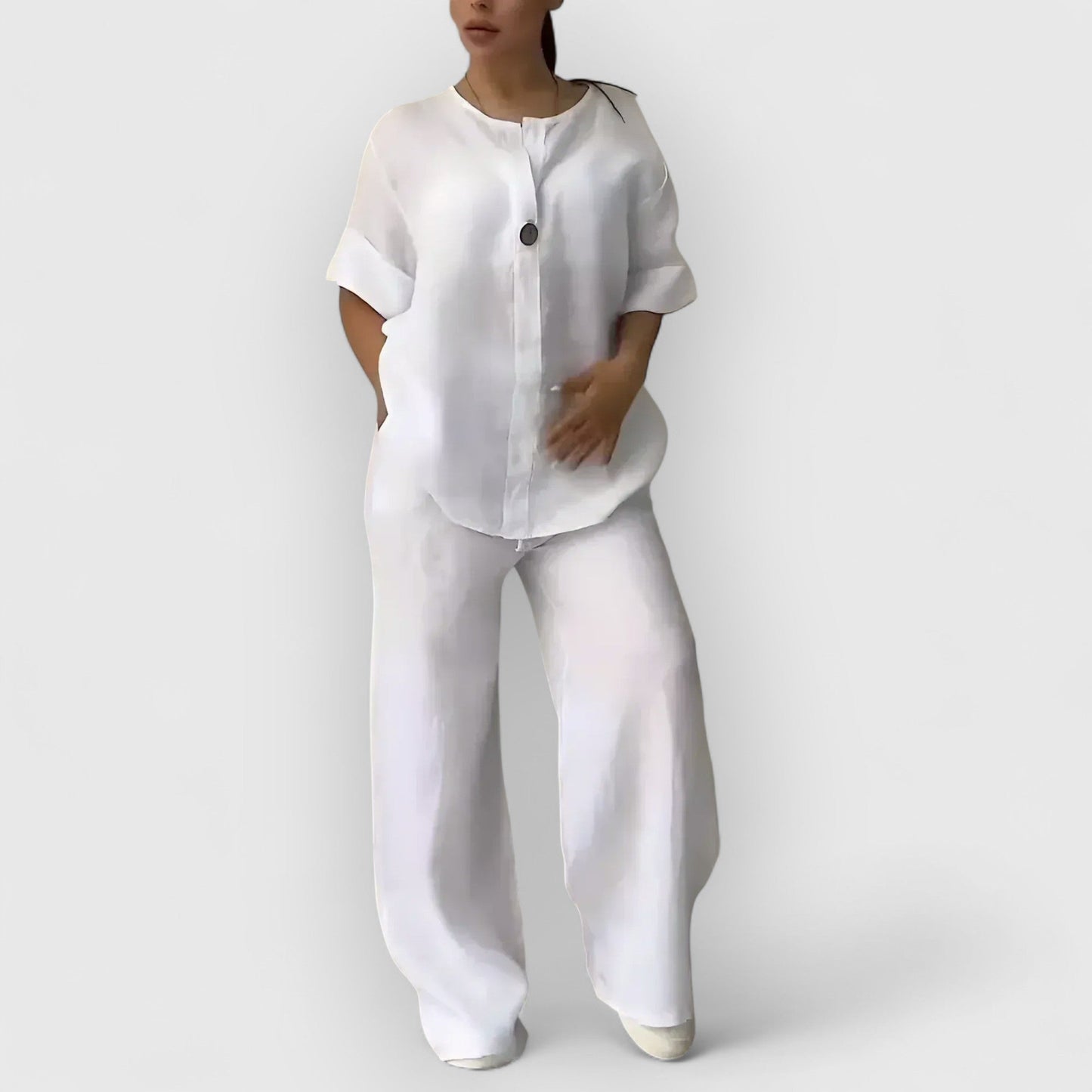 Concepcion - Dames co-ord set met losse tuniek en wijde broek